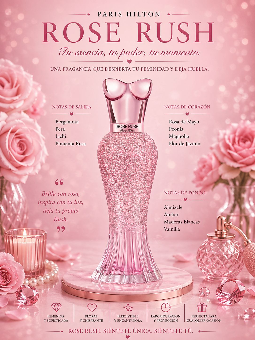 Paris Hilton Rose Rush  Eau De Parfum